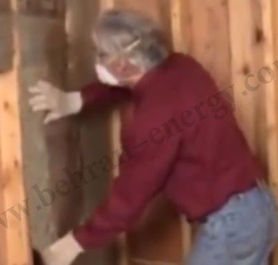 عملیات عاق کاری دیوار از داخل با پشم سنگ عملیات عاق کاری دیوار از داخل با پشم سنگ