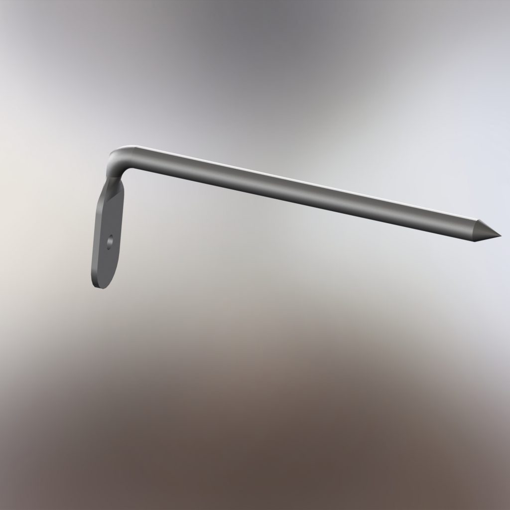 میخ معکوس سوراخ دار قطر 6mm طول 10 سانتیمتر