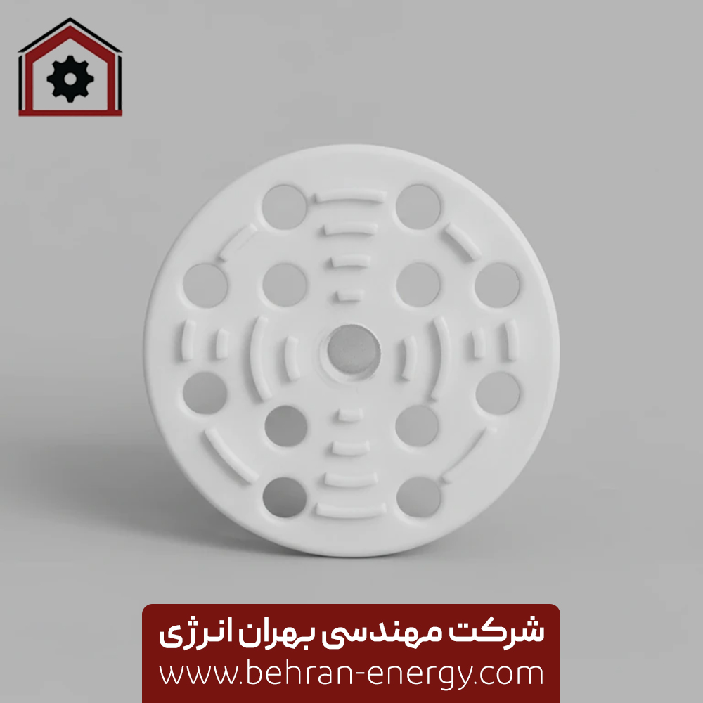 گل میخ سفید طول 13 سانت و قطر دیسک 6 سانت کد GK13 بهران انرژی