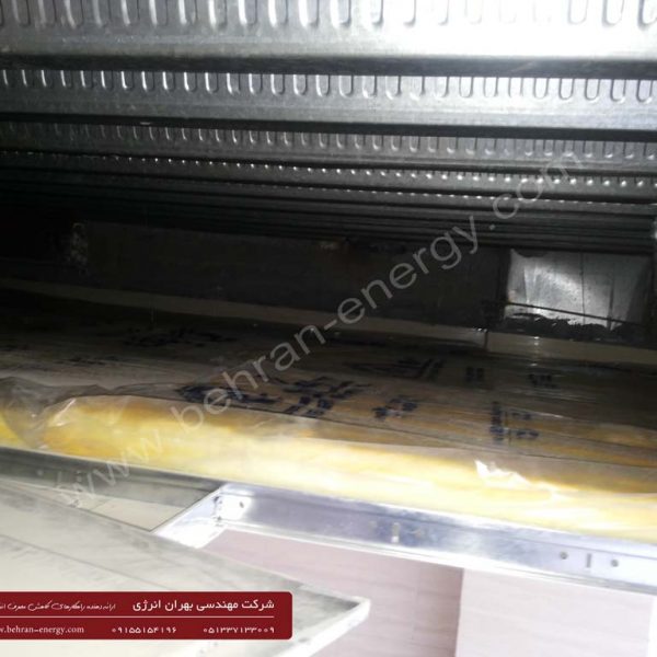 شرکت مهندسی بهران انرژی - عایق کاری حرارتی بر روی سقف کاذب با پشم شیشه