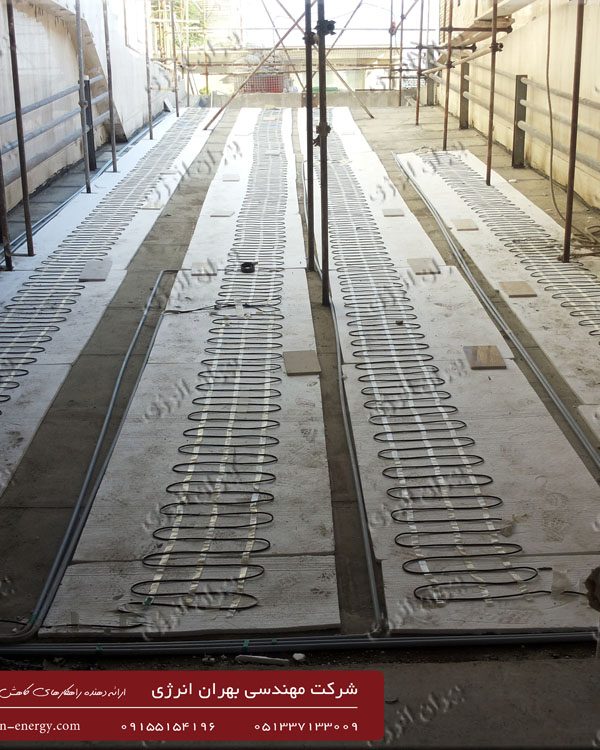 هیت تریس (گرمایش الکتریکال) پروژه باران دو مشهد - شرکت مهندسی بهران انرژی