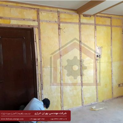 عایق کاری صوتی دیوار داخلی هتل الغدیر مشهد