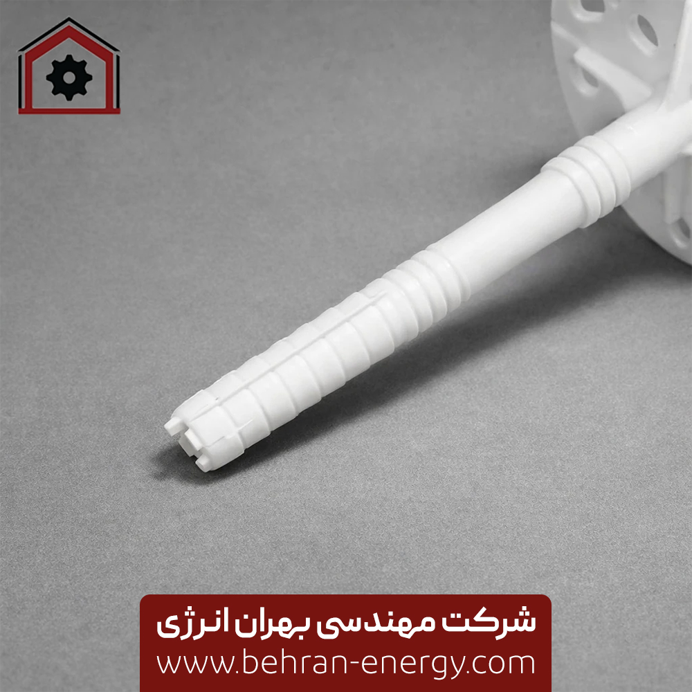 گل میخ سفید طول 9 سانت و قطر دیسک 6 سانت کد GK9 بهران انرژی