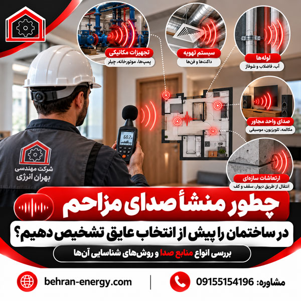 چطور منشأ صدای مزاحم در ساختمان را پیش از انتخاب عایق تشخیص دهیم؟ | بهران انرژی