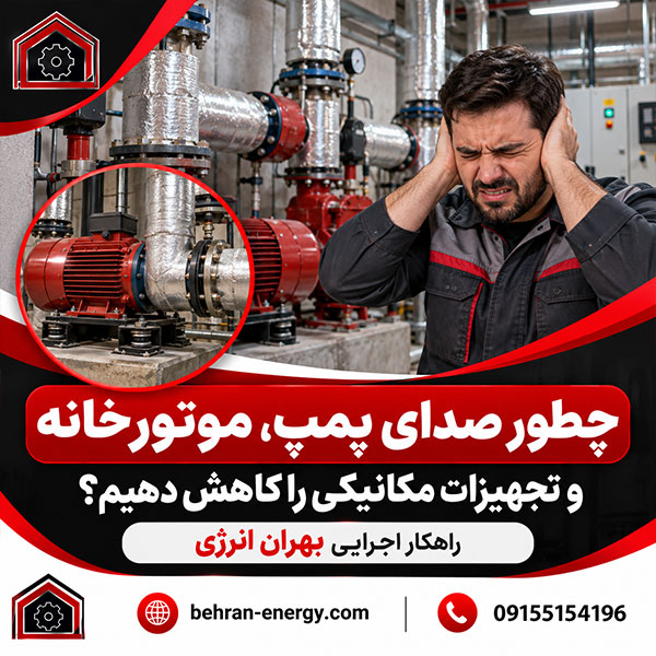 چطور صدای پمپ، موتورخانه و تجهیزات مکانیکی را کاهش دهیم؟ راهکار اجرایی بهران انرژی