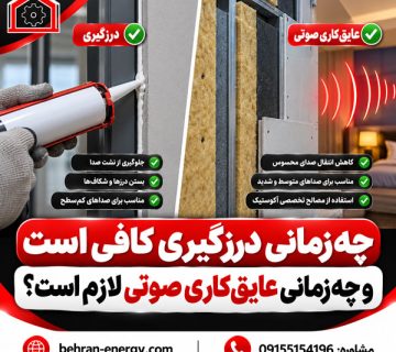 چه زمانی درزگیری کافی است و چه زمانی عایق‌کاری صوتی لازم است؟ | بهران انرژی