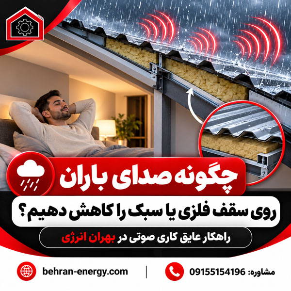 چگونه صدای باران روی سقف فلزی یا سبک را کاهش دهیم؟ | شرکت مهندسی بهران انرژی